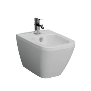 VT Wand-Bidet Integra Square 365 x 540 ohne seitliche Löcher Weiß Hochglanz
