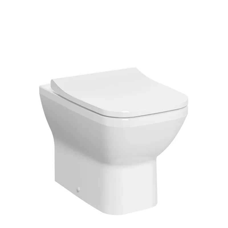 VitrA Tiefspüler-Stand-WC Integra Square Flush 2.0 BTW Abg. waagerecht Weiß HG