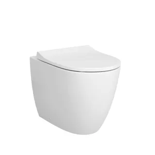 VitrA T-Stand-WC Sento mit Spülrand Abgang waagerecht Weiß Hochglanz