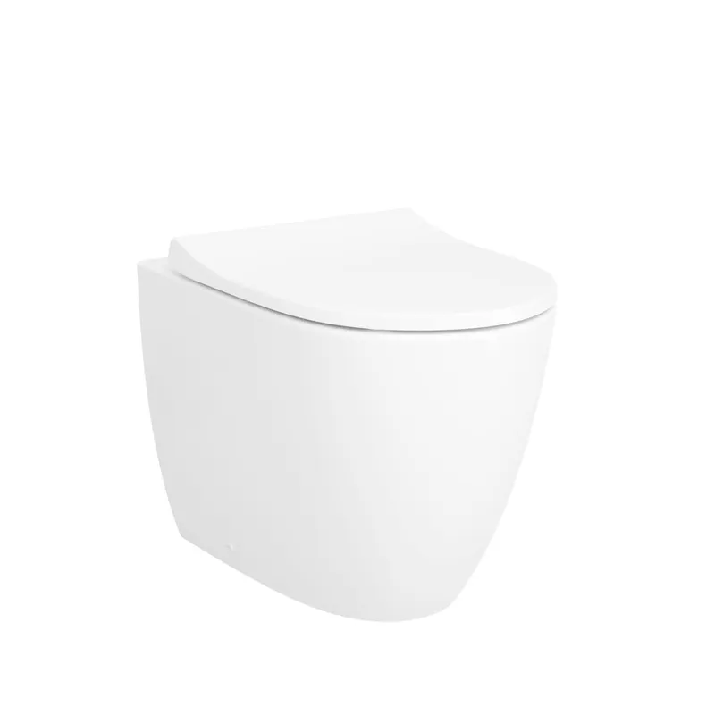 T-Stand-WC VitrA Flush 2.0 Sento Abgang waagerecht Weiß Hochglanz
