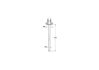 VitrA Waschtischeinlauf Origin H: 1295 mm Deckenmontage Chrom – Bild 2