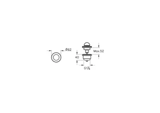 VitrA Schaftventil Liquid d: 62 mm Halbkugel Schwarz Hochglanz – Bild 2