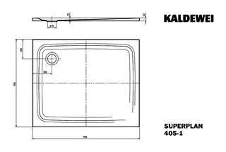 Kaldewei Duschwanne SUPERPLAN CLASSIC Mod.405-1,900x 1100mm,pergamon – Bild 3