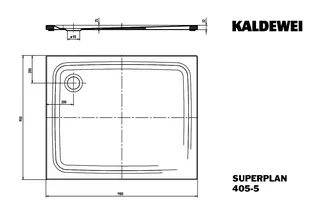 Kaldewei Duschwanne SUPERPLAN CLASSIC Mod.405-5,900x 1100mm,alpwe,AS,Wt extrafl. – Bild 3