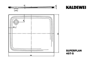 Kaldewei Duschwanne SUPERPLAN CLASSIC Mod.407-5,1000x 1200mm,alpwe,PEFF,AS,Wt extrafl. – Bild 3