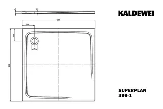 Kaldewei Duschwanne SUPERPLAN CLASSIC Mod.399-1,1200x 1200mm,pergamon – Bild 3