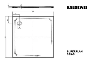 Kaldewei Duschwanne SUPERPLAN CLASSIC Mod.399-5,1200x 1200mm,alpwe,AS,Wt extrafl. – Bild 3