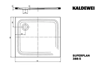 Kaldewei Duschwanne SUPERPLAN CLASSIC Mod.388-5,800x 900mm,alpwe,AS,Wt extrafl. – Bild 3