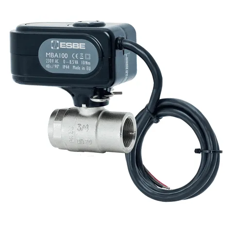 ESBE Motorkugelhahn MBA121 DN25 Kvs60 als 2 Wege Zonenventil, 230V, IG1"