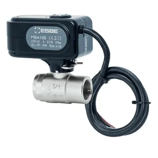 ESBE Motorkugelhahn MBA121 DN32 Kvs100 als 2 Wege Zonenventil, 230V, IG1.1/4"