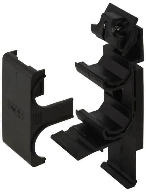 FL Befestigungssch. f. Sockell./Kabelk. Kunststoff schwarz für Rohre bis 22mm