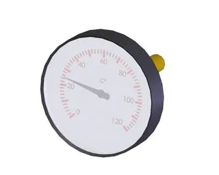 FL Thermometer zentrisch, blau NG 63, 0-120 Grad C