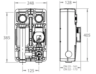 LK Pumpengr. C/C 90 W Rp 1" x G 1" gem. LK861 HydronicGroup C/C90 gemischt – Bild 2