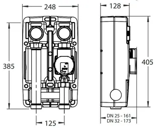 LK Pumpengruppe C/C 125 Wilo ungem. DN32 LK861 HydronicGroup c/c 125 DN32 – Bild 2