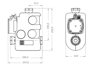 LK 810 Rücklaufanhebung Grundfos 55 Grad C 28mm m.Rückschlag – Bild 2