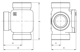 LK therm. Zonenventil G1 1/4" 61 Grad C LK821 ThermoVar – Bild 2