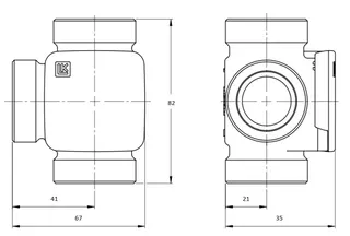 LK therm. Zonenventil Rp1" 45 Grad C LK821 ThermoVar – Bild 2