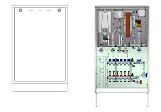 strawa Frischwasser-Wohnungsstation Friwara Hybrid WSHY-4L63-Cu-UP-21 6 Hkr.
