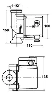 Vortex Pumpe Badewanne 401 V mit Verschraubung LF 22 innen – Bild 2