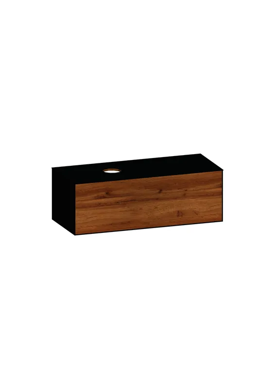 WTU inkl Waschtisch-Platte 1206mm,Be:Li, 1 Ausz. design4YOU2.0, H:358, R:sw, F:Eiche-Roy.