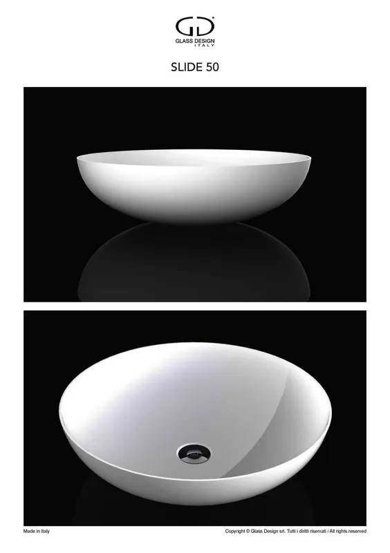 Aufsatz-Waschtisch rund 500mm design4YOU 2.0 weiß matt