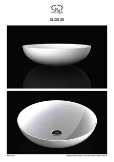 Aufsatz-Waschtisch rund 500mm design4YOU 2.0 weiß matt
