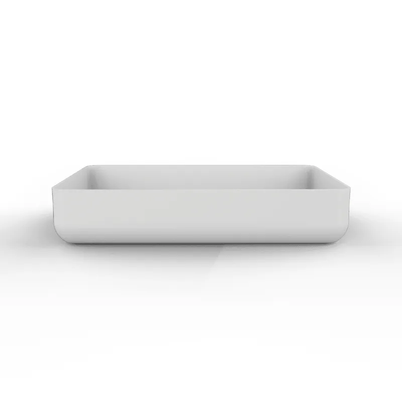 Aufsatz-Waschtisch eckig 600 x 400 mm design4YOU 2.0 weiß matt