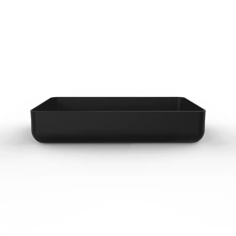 Aufsatz-Waschtisch eckig 600 x 400 mm design4YOU 2.0 schwarz matt