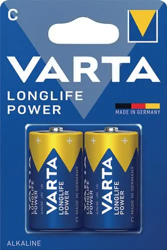 Batterie Longlife Power 1,5 V C-AM2 Baby 7800 mAh LR14 4914 2 Stück VARTA