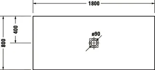 Duravit Sustano Duschwanne R.Ek 1800x800x30 Mineralguss,Weiß Matt – Bild 3