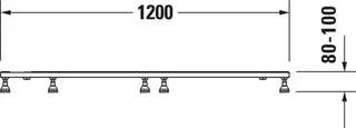 Duravit Fußgestell für Stonetto Duschwanne 1200x900mm – Bild 2