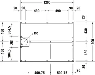 Duravit Fußgestell für Stonetto Duschwanne 1200x900mm – Bild 4