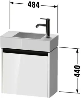 Duravit WTU wandh. Ketho 2, 1 Tür, TA r. 440x484x238mm, Basalt Matt – Bild 3
