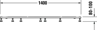 Duravit Fußgestell für Stonetto Duschwanne 1400x1000mm – Bild 4