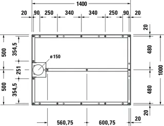 Duravit Fußgestell für Stonetto Duschwanne 1400x1000mm – Bild 5