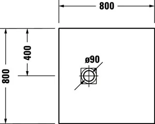 Duravit Sustano Duschwanne Quadr. 800x800x30 Mineralguss,Hellgrau Matt – Bild 4