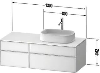 Duravit Kons-WTU wh. Zencha 550x1300x442mm schw. Linienstr./graph. spm. 2 AZ 2 SK – Bild 2