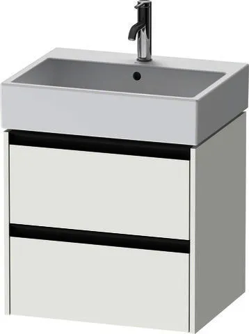 Duravit Waschtischunterbau wandh. Ketho.2, 460x584x549mm Weiß Matt 2 Schubk.