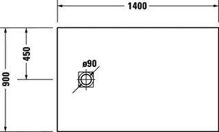 Duravit Sustano Duschwanne R.Ek 1400x900x30 Mineralguss,Cream Matt – Bild 4