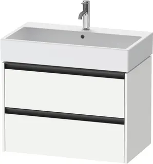 DU Waschtischunterbau wandh. Ketho.2, 460x784x549mm Weiß Matt 2 Schubk.