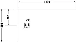 Duravit Sustano Duschwanne R.Ek 1600x900x30 Mineralguss,Weiß Matt – Bild 4