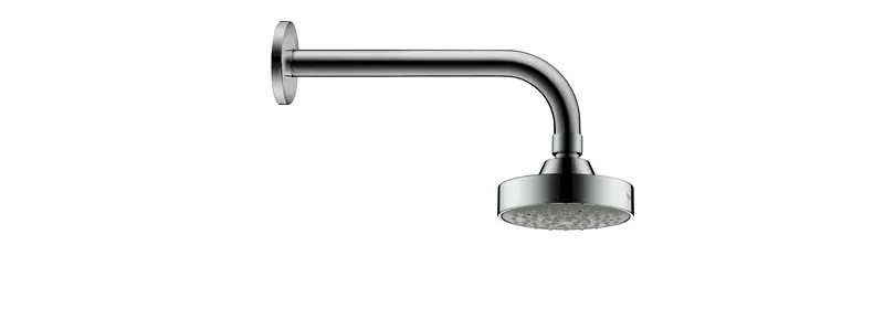 Duravit Brausearm L 210mm, Wandmontage Rosette Rund, Chrom HG