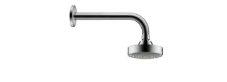 Duravit Brausearm L 210mm, Wandmontage Rosette Rund, Chrom HG
