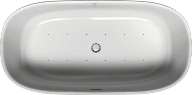 Duravit Zencha Whirlw. 1800x900mm Freist.oval Nahtl.VK Rückenschr.2 Air-Syst. Weiß M.