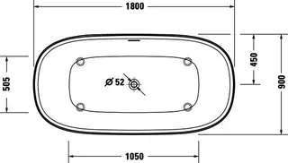 Duravit Zencha Whirlw. 1800x900mm Freist.oval Nahtl.VK Rückenschr.2 Air-Syst. Weiß M. – Bild 2