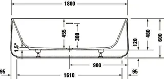 Duravit Zencha Whirlw. 1800x900mm Freist.oval Nahtl.VK Rückenschr.2 Air-Syst. Weiß M. – Bild 3