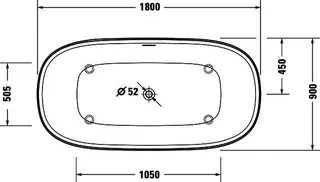 Duravit Zencha Whirlw. 1800x900mm Freist.oval Nahtl.VK Rückenschr.2 Air-Syst. Weiß M. – Bild 4
