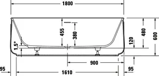 Duravit Zencha Whirlw. 1800x900mm Freist.oval Nahtl.VK Rückenschr.2 Air-Syst. Weiß M. – Bild 5