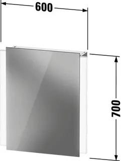 Duravit Spiegelschrank Ketho.2 157x600x700mm 220-240V EEK C 1 Tür TA rechts LKZ0 – Bild 2