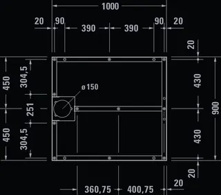 Duravit Fußgestell für Stonetto Duschwanne 1000x900mm – Bild 4